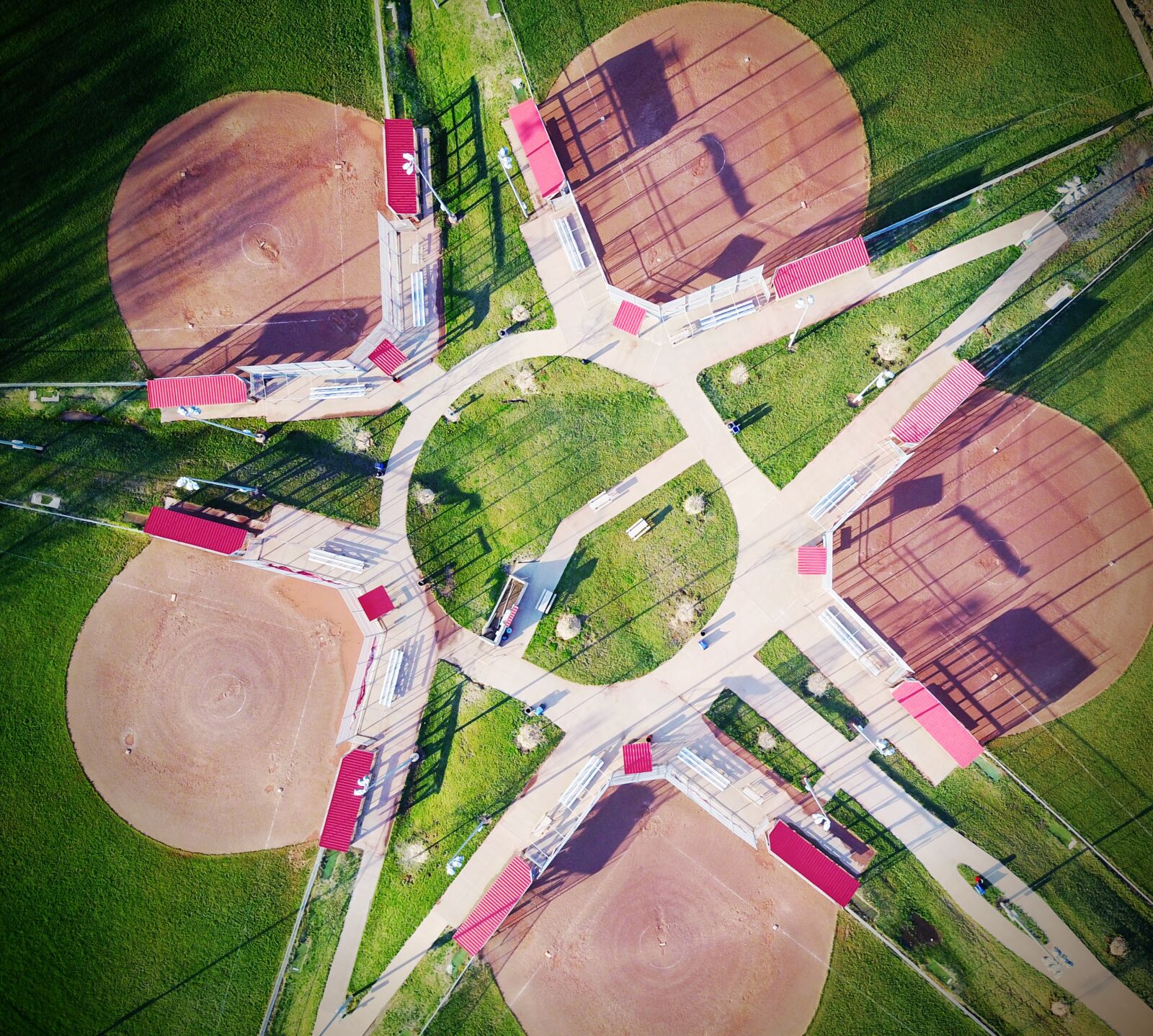 DJI FC220 sample photo. Aerial, softball photography