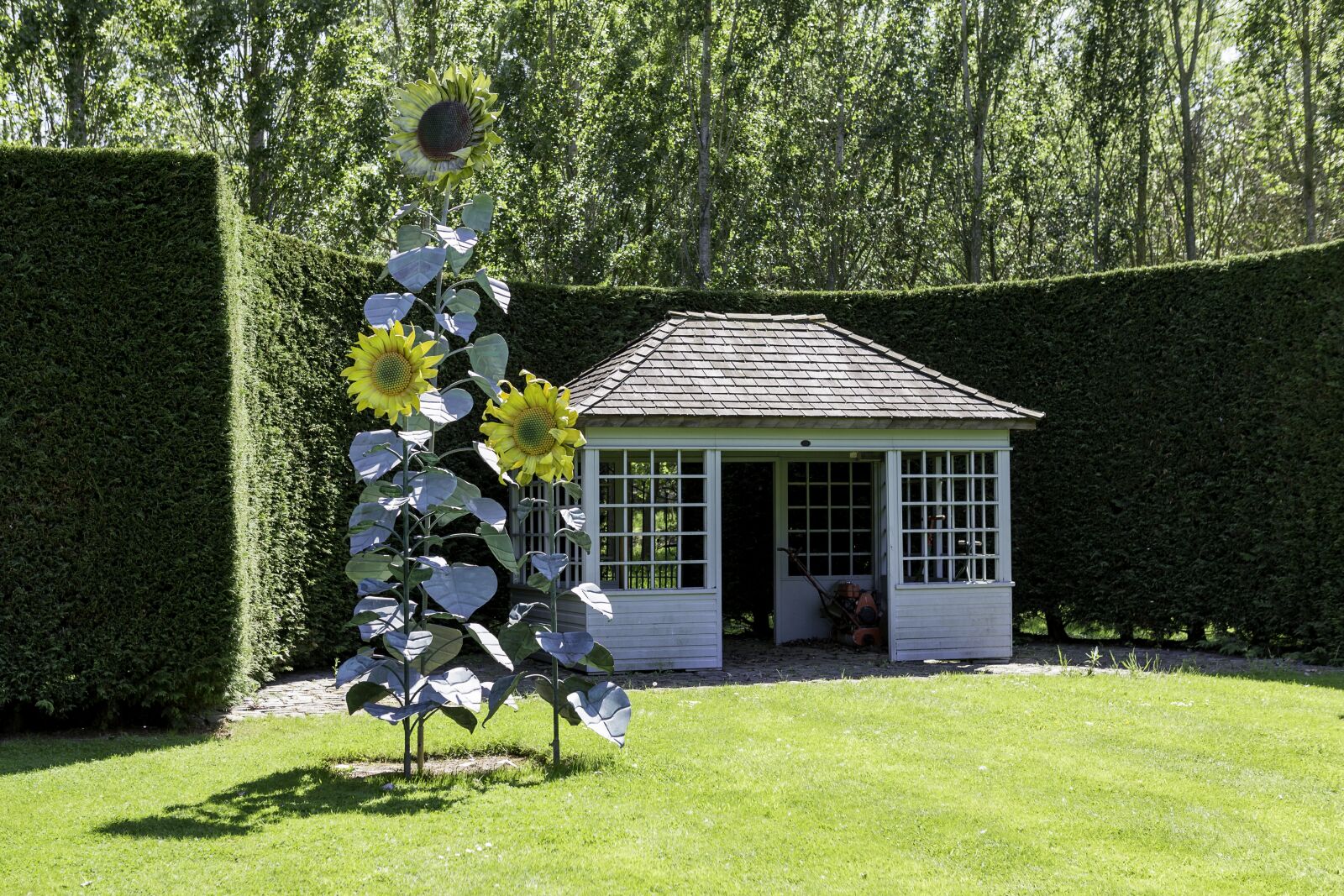 Canon EOS-1D X sample photo. Garden sculpture, the sunflowers photography