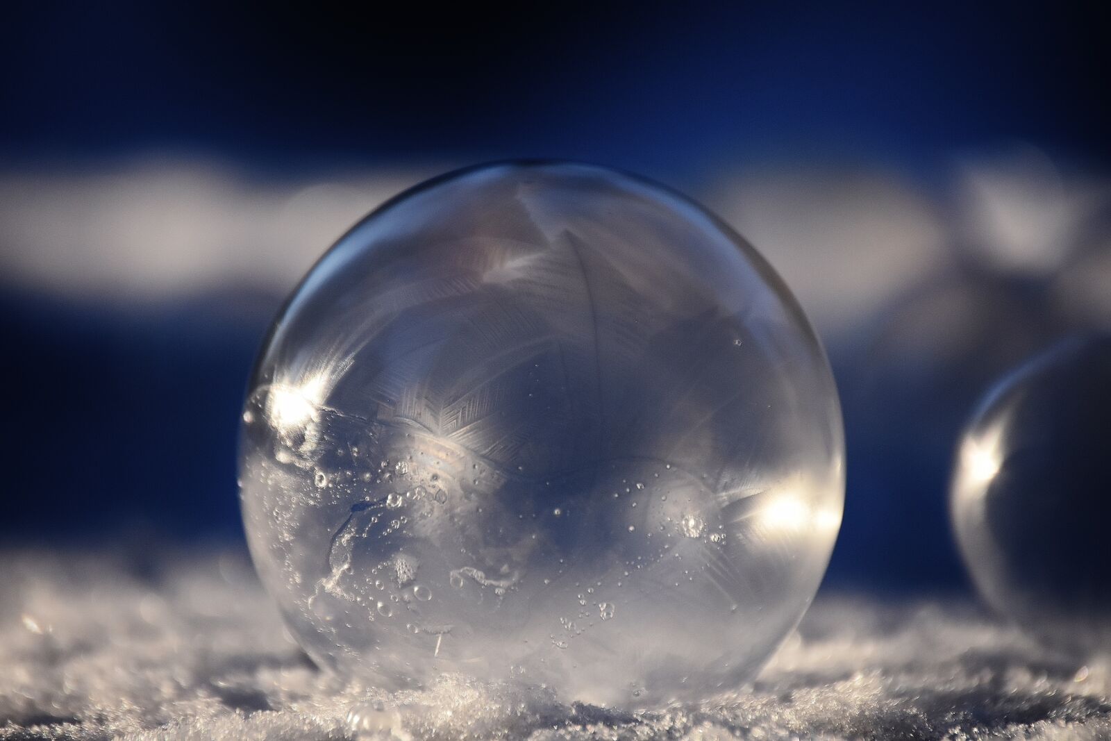 Nikon D7200 sample photo. Frozen, soap bubble, ball photography