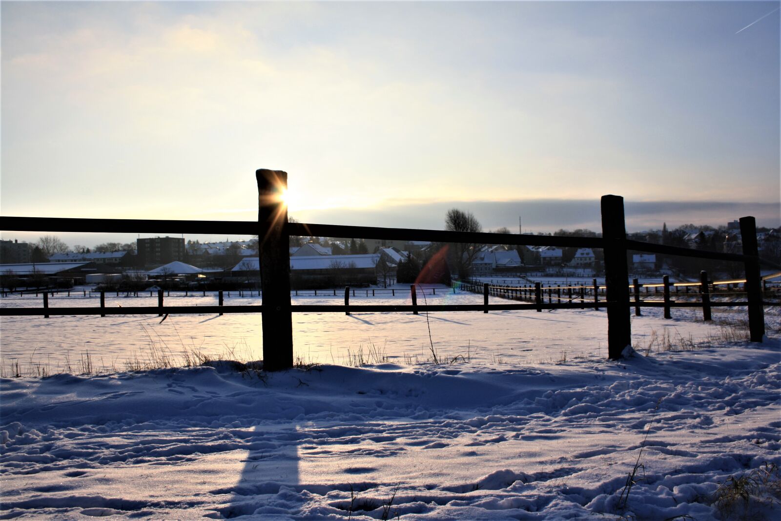 Canon EOS 1000D (EOS Digital Rebel XS / EOS Kiss F) sample photo. Wintry, pasture fence, snow photography