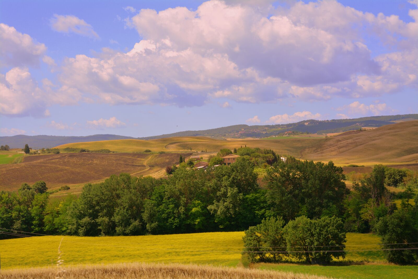 Nikon D7100 sample photo. Hill, field, clouds photography