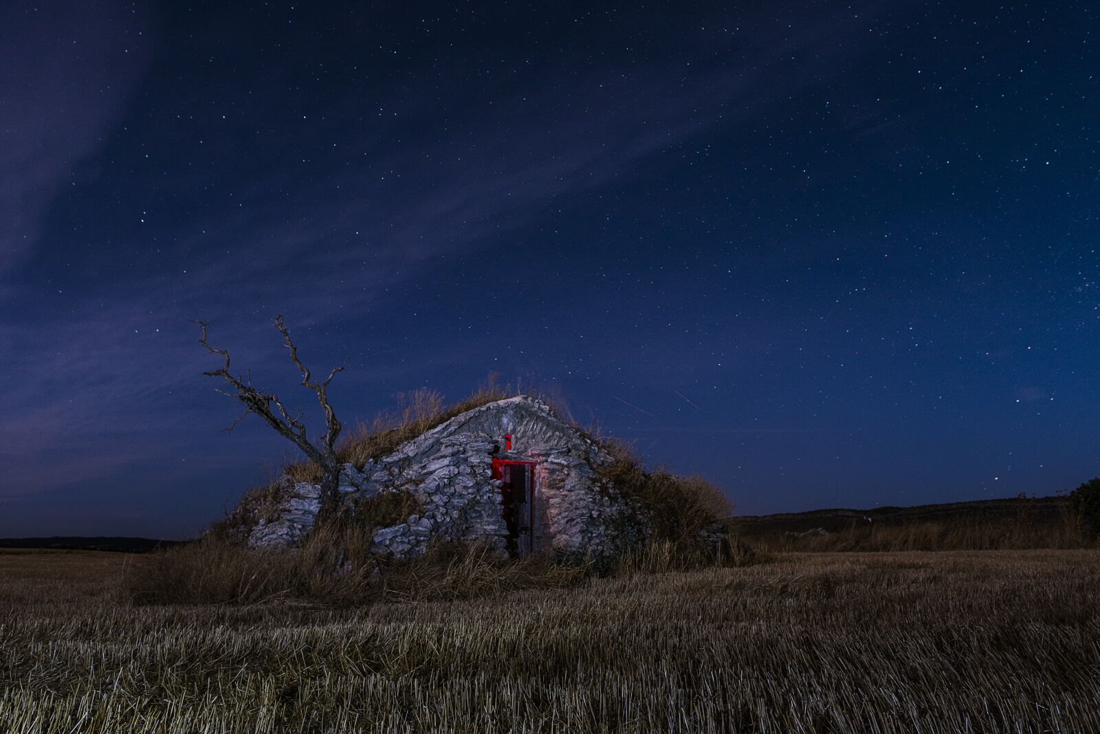 Nikon D750 sample photo. Cabin, night, star photography