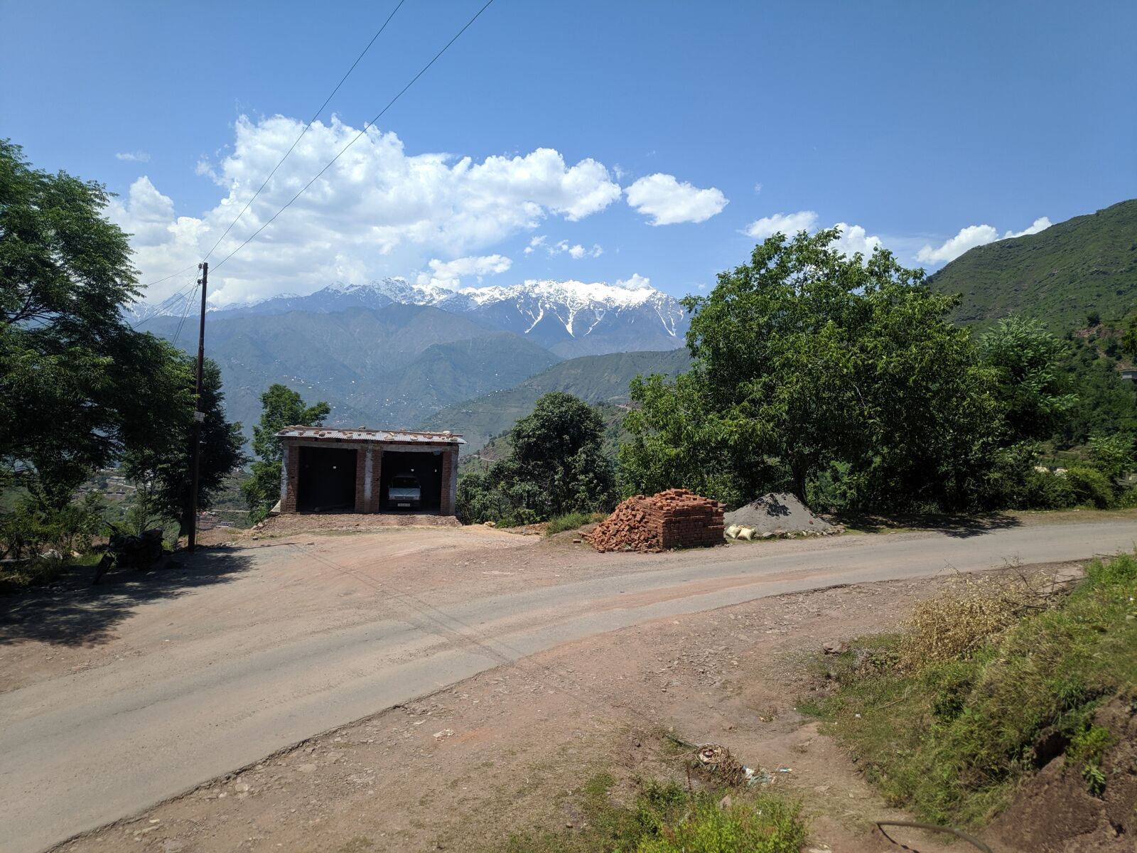 Xiaomi POCO F1 sample photo. Cloud, mountain, road photography