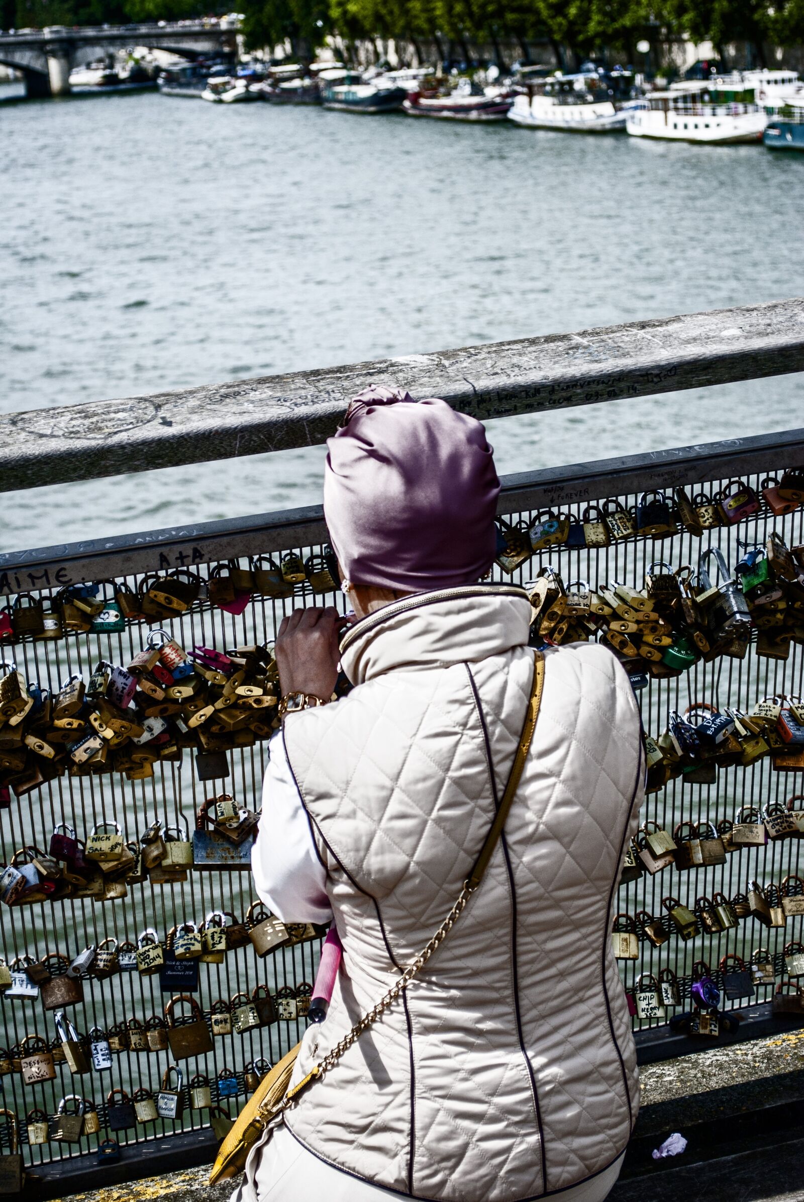 Nikon D3000 sample photo. Padlocks, seine river, paris photography