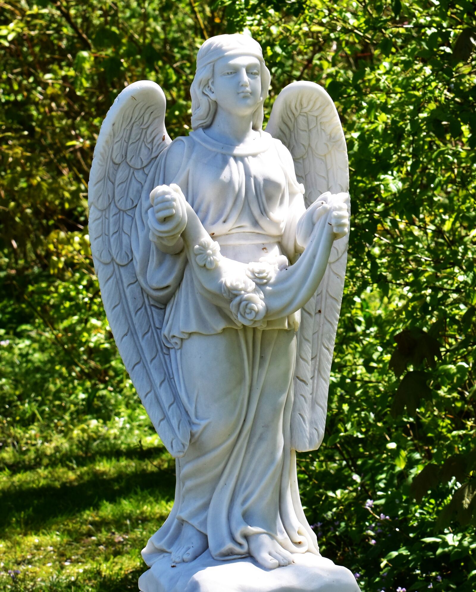 Nikon D7200 sample photo. Angel, sculpture, white photography