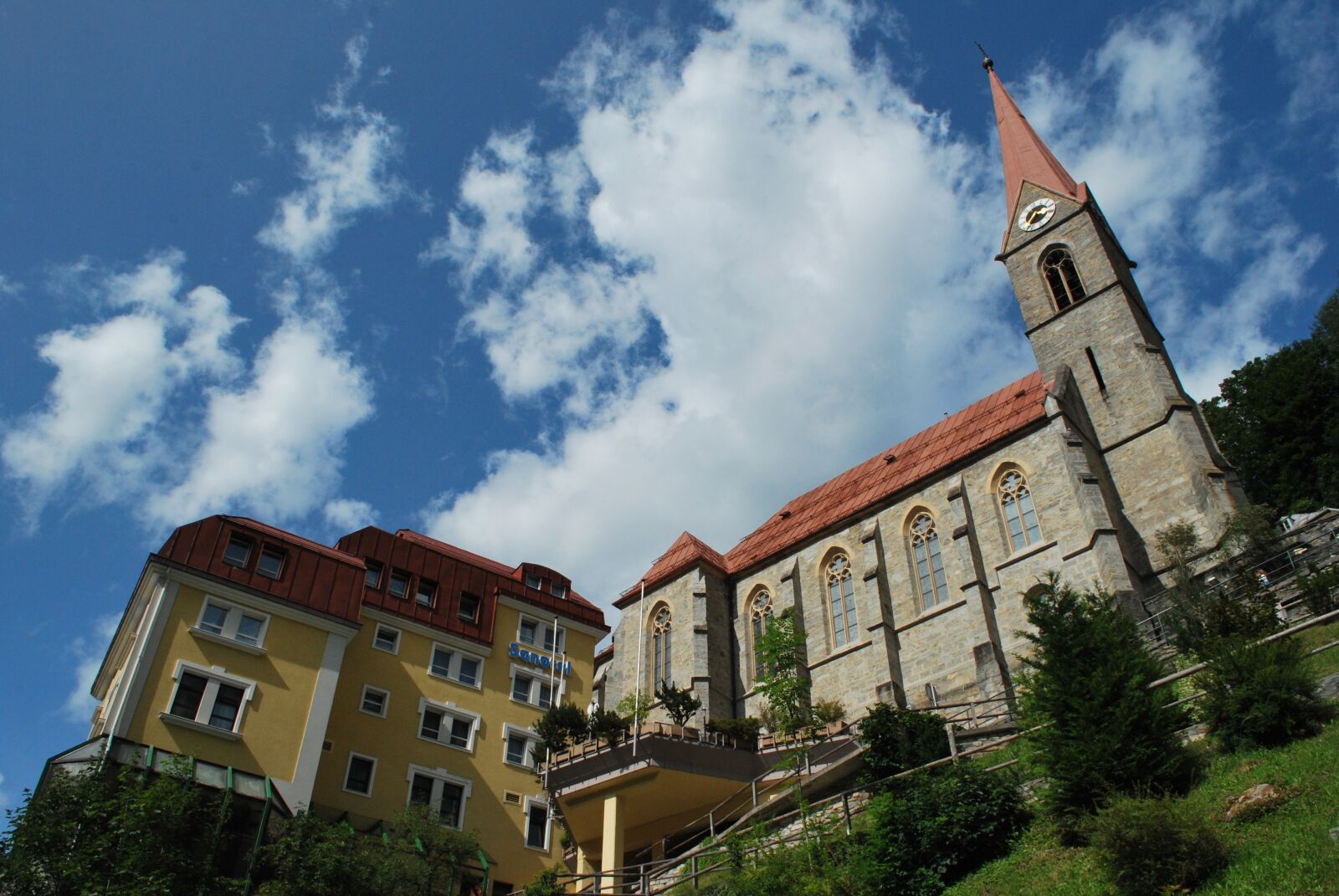 Nikon D60 sample photo. Gastein, alps, church photography