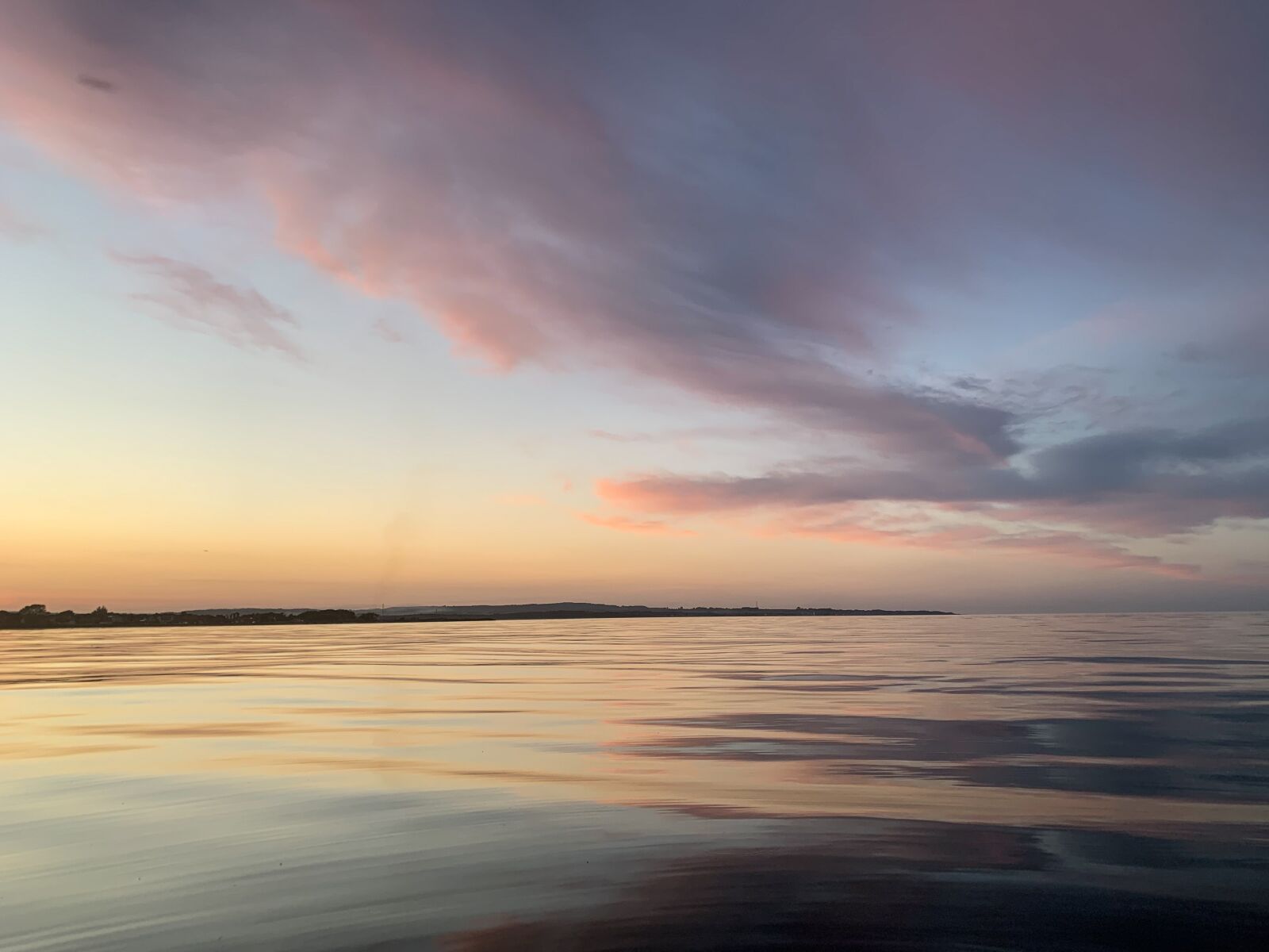 Apple iPhone XR sample photo. Afterglow, sea, evening sky photography