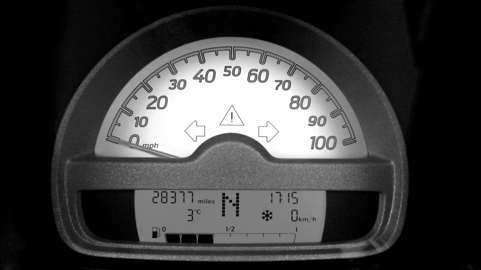Sony E 16mm F2.8 sample photo. Motorcycle, speedometer, at, 0 photography