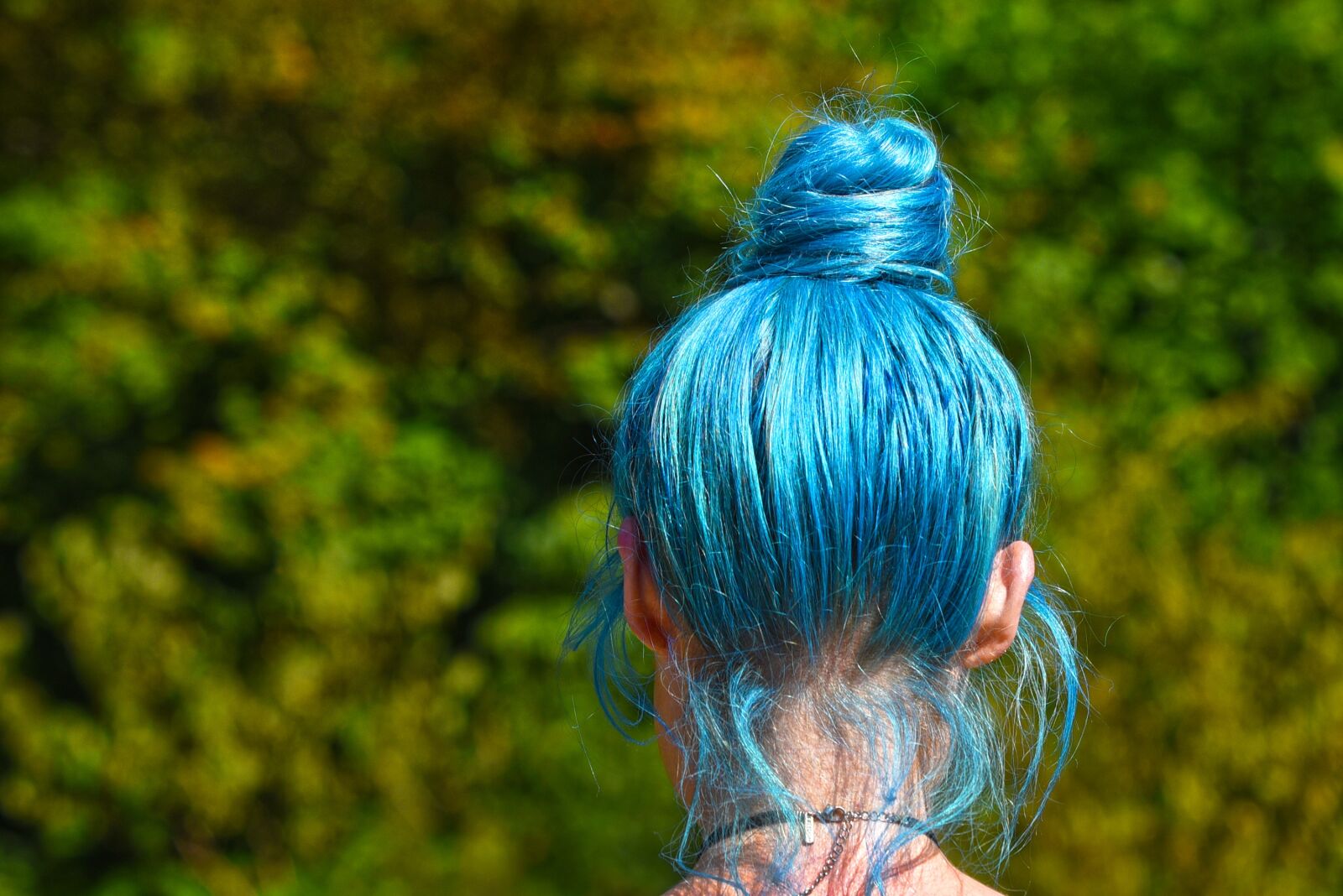 Nikon D750 sample photo. Blue hair, hair, head photography
