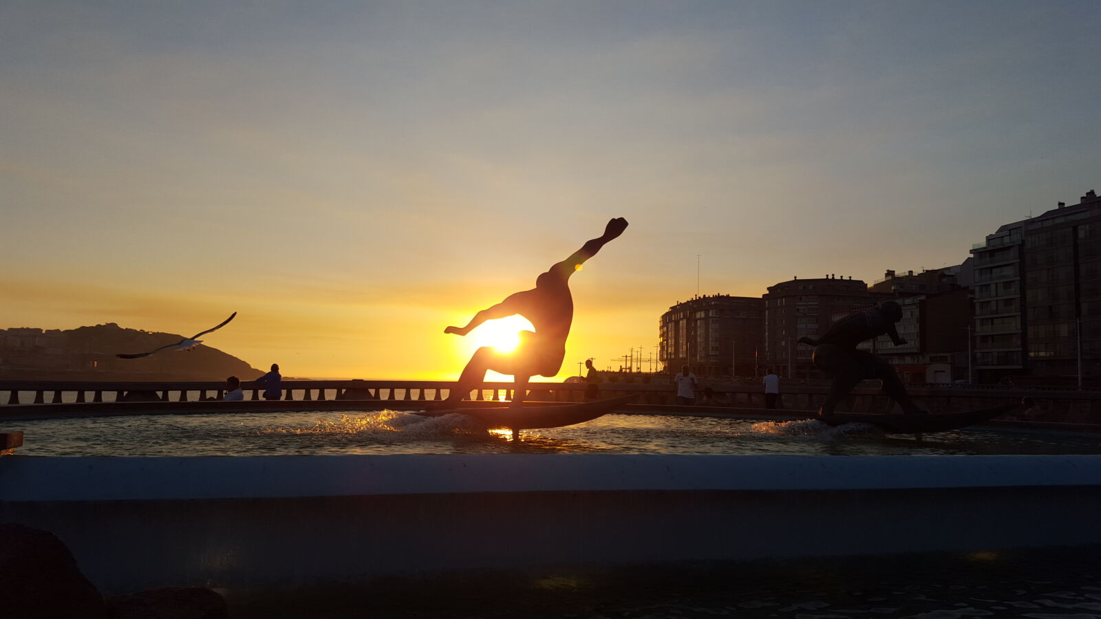 Samsung Galaxy S6 sample photo. Coruna, sun, sunset, surf photography