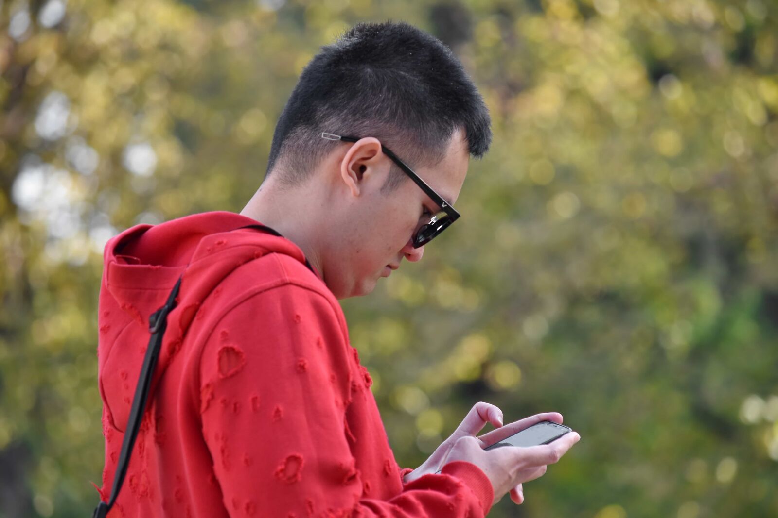 Nikon D5500 sample photo. Chinese, handsome, mobile phone photography