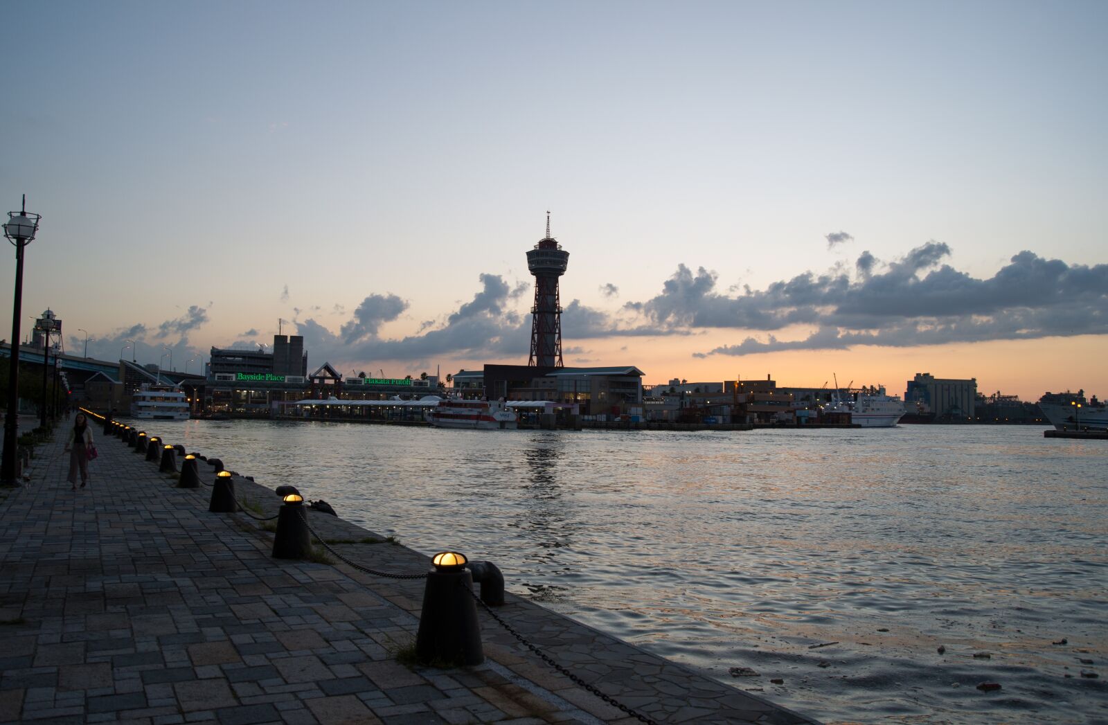 Nikon D600 sample photo. Hakata bay, port, sunset photography