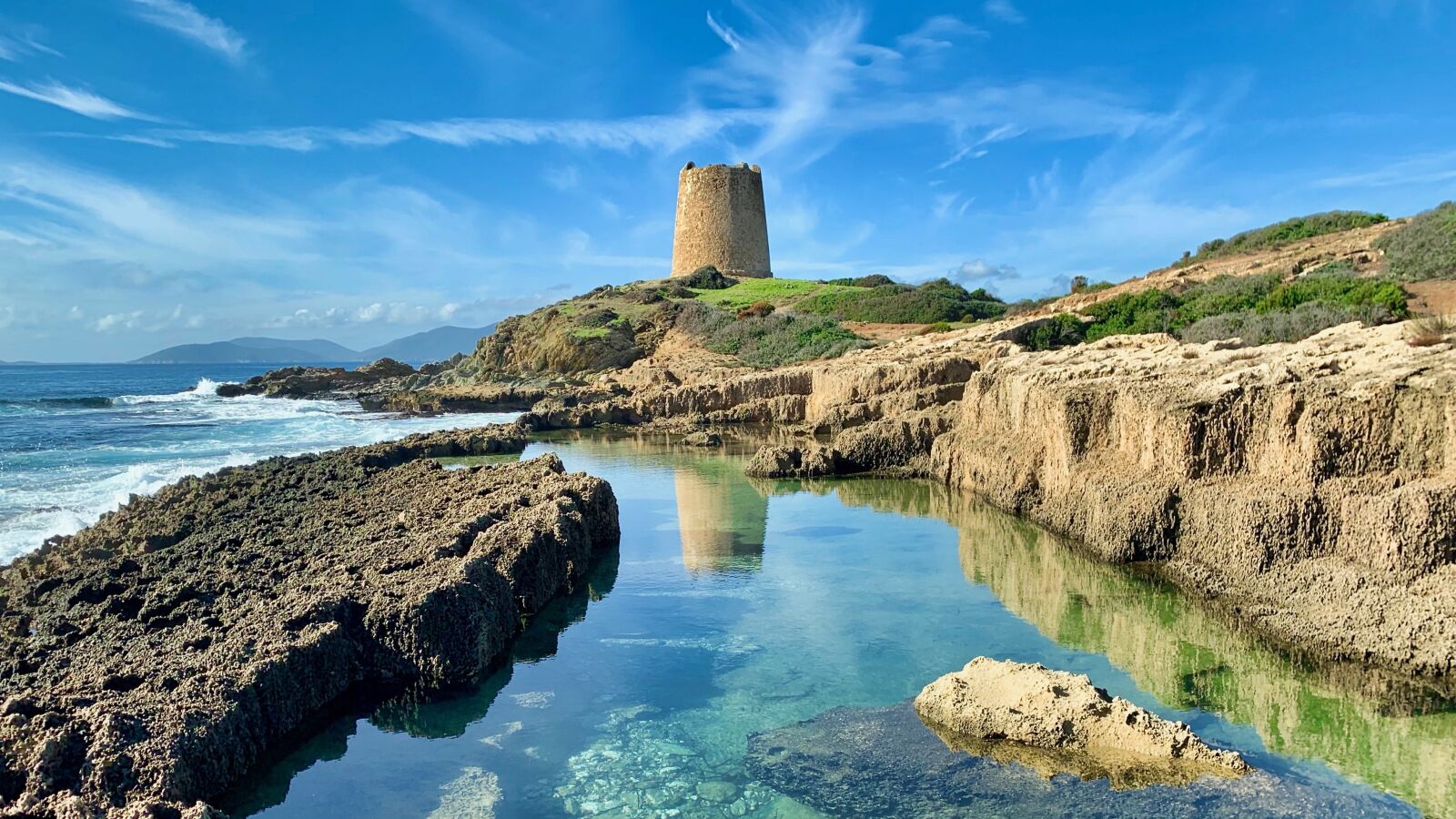 iPhone XS Max back dual camera 4.25mm f/1.8 sample photo. Sardinia, tower, italy photography