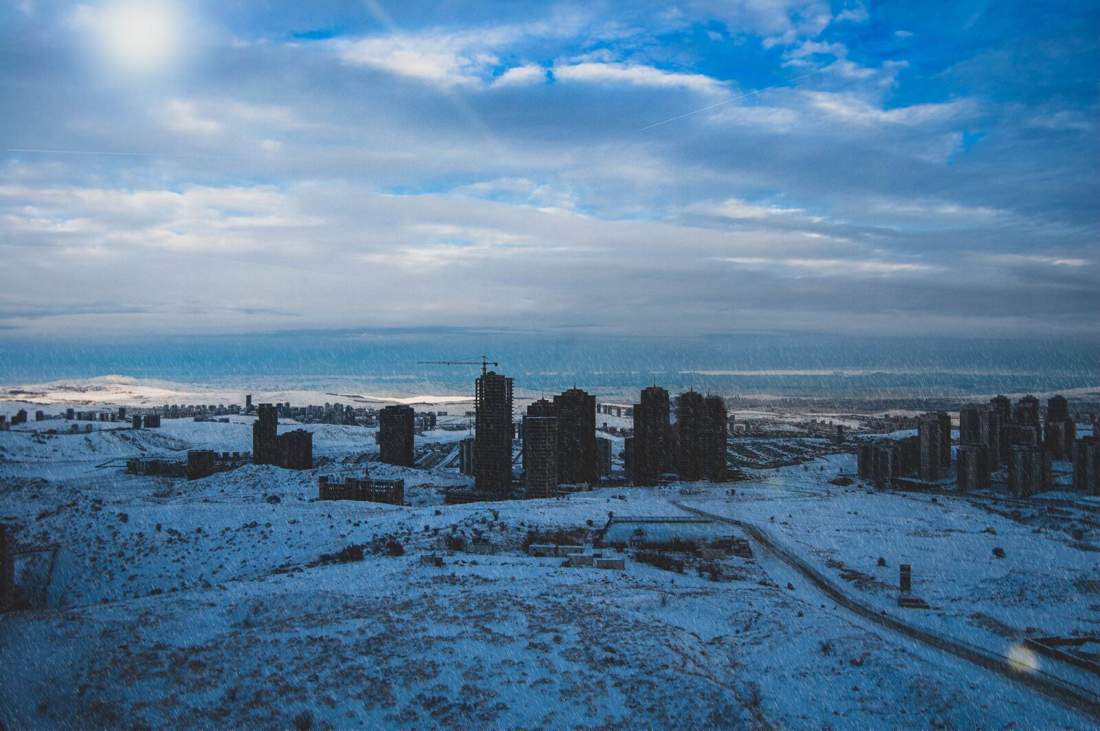 Nikon D40 sample photo. Snow, solar, winter photography