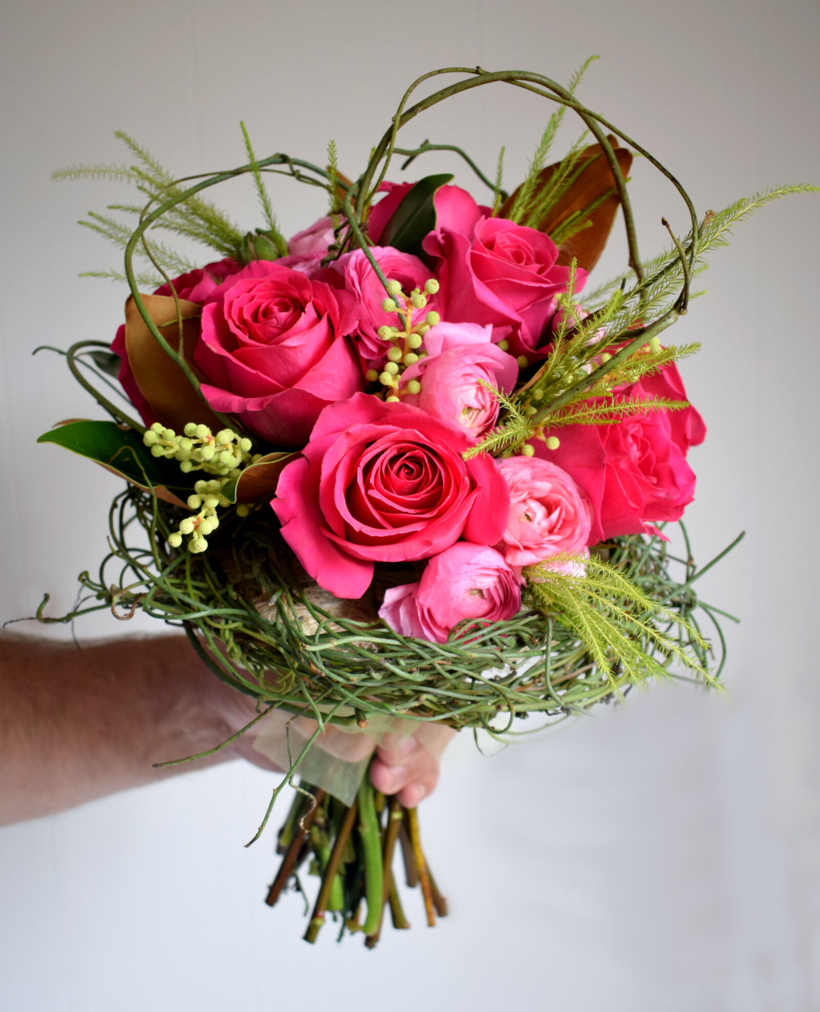 Nikon AF-P DX Nikkor 18-55mm F3.5-5.6G sample photo. Rustic, rose, posy photography