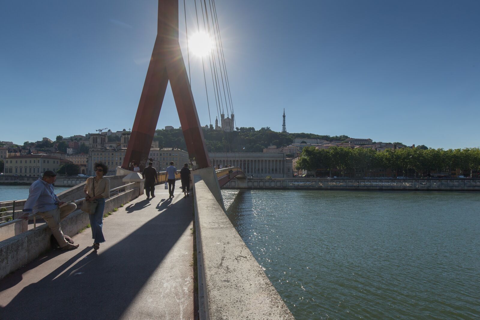Canon EF 16-35mm F4L IS USM sample photo. Lyon, bridge, river photography