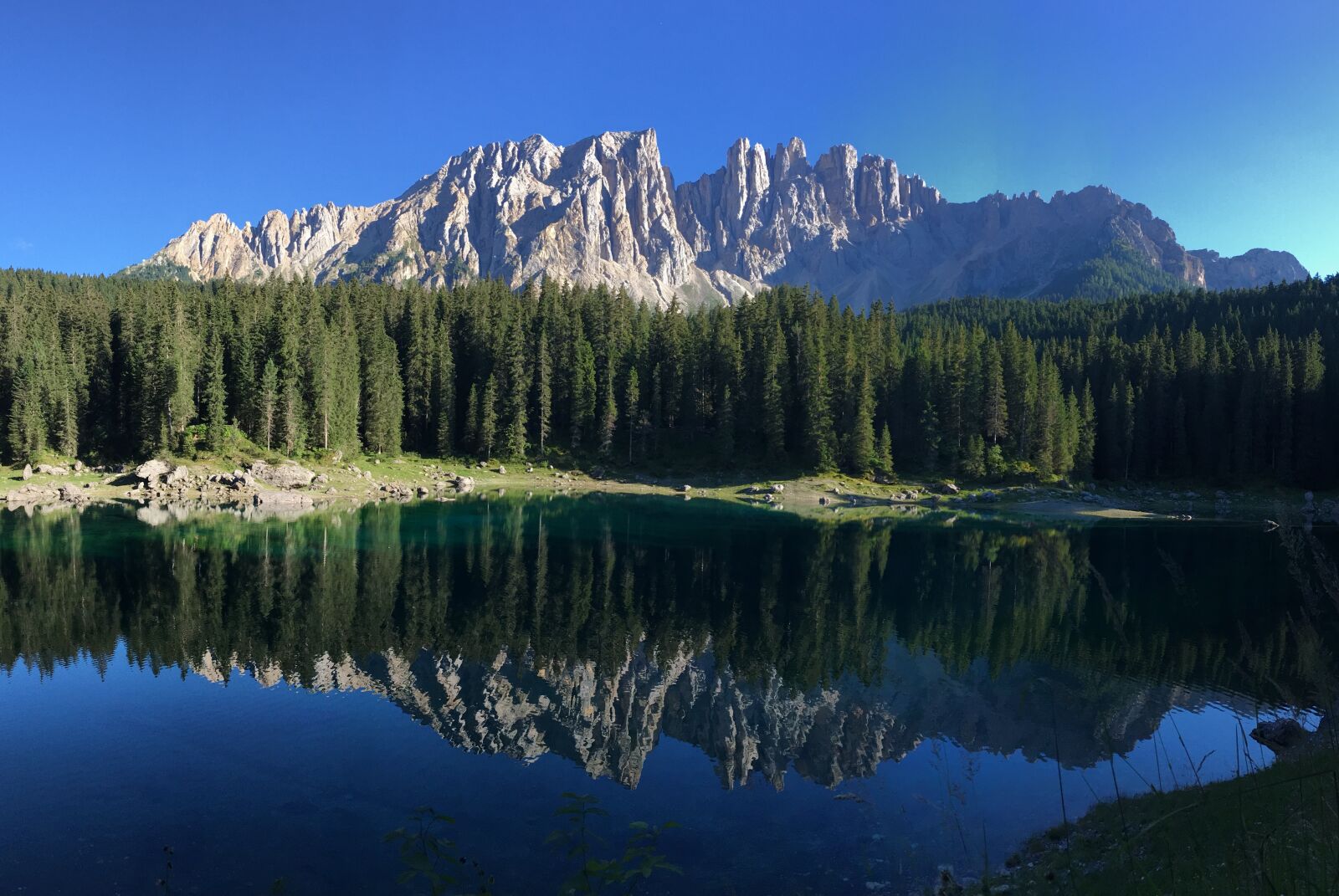 Apple iPhone 6s sample photo. Dolomiti, carezza, lake photography
