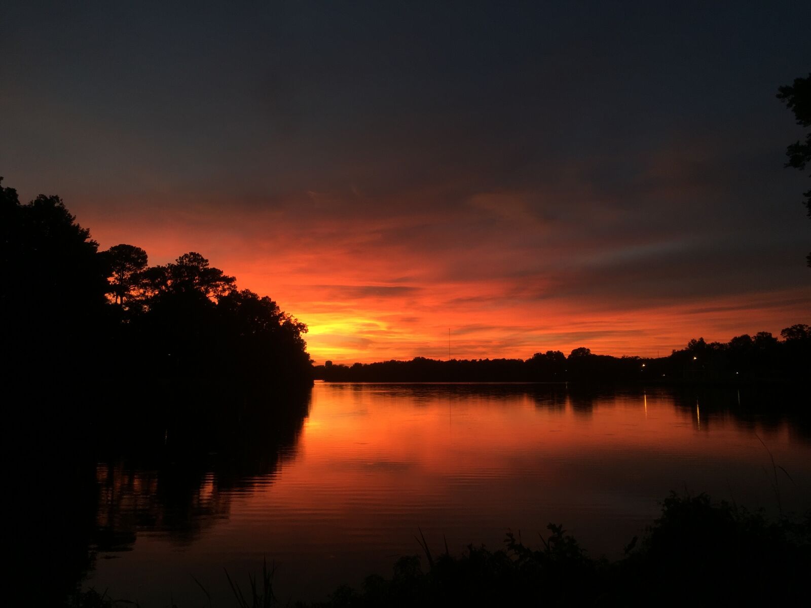 Apple iPhone 6 sample photo. Sunset, lake, louisiana photography