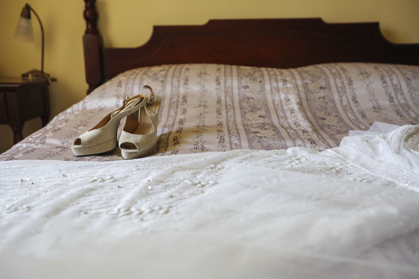 Canon EF 16-35mm F2.8L II USM sample photo. Bed, bedroom, sandal, shoes photography