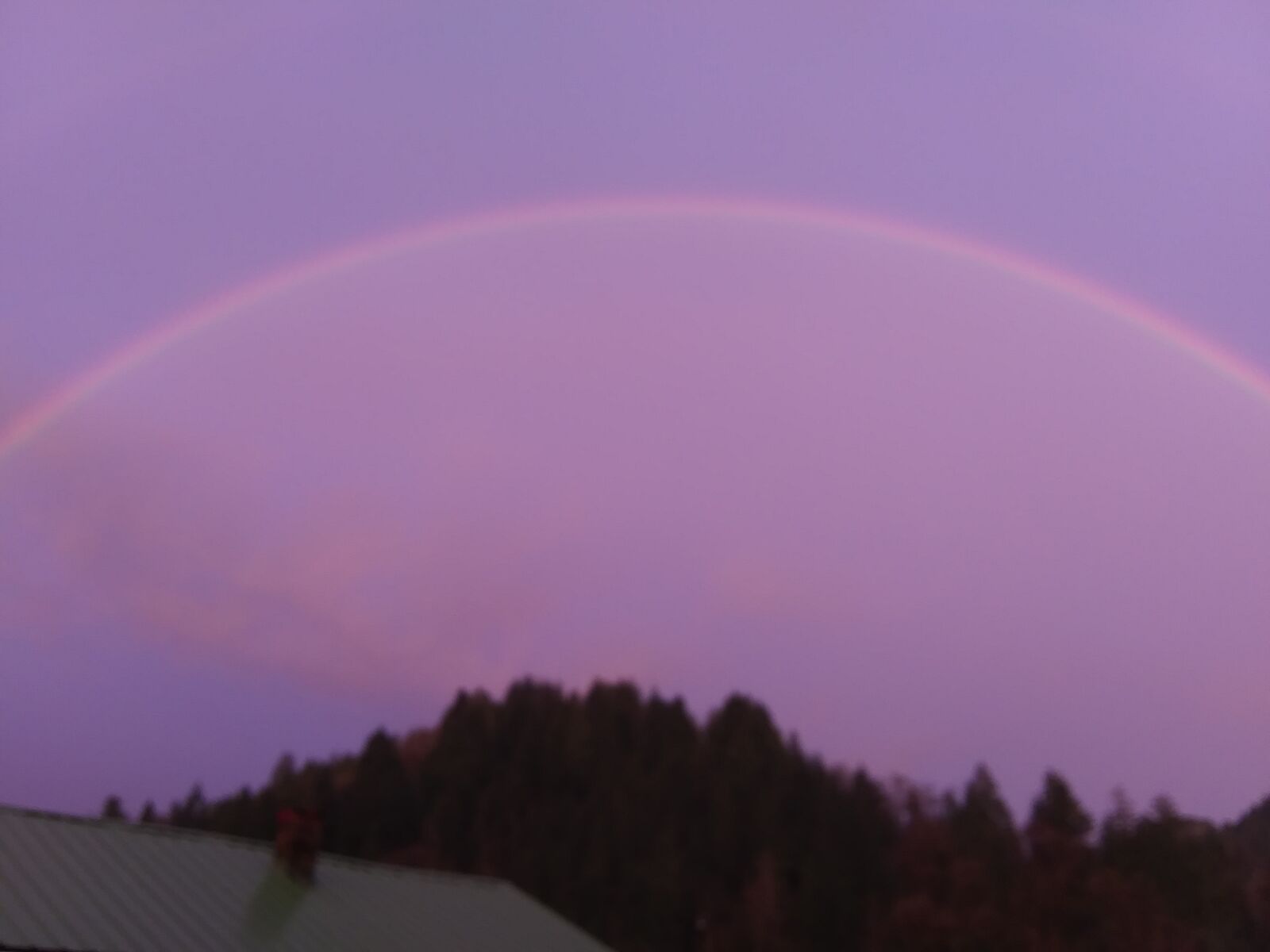 LG PREMIER PRO sample photo. Rainbow, sky, morning photography