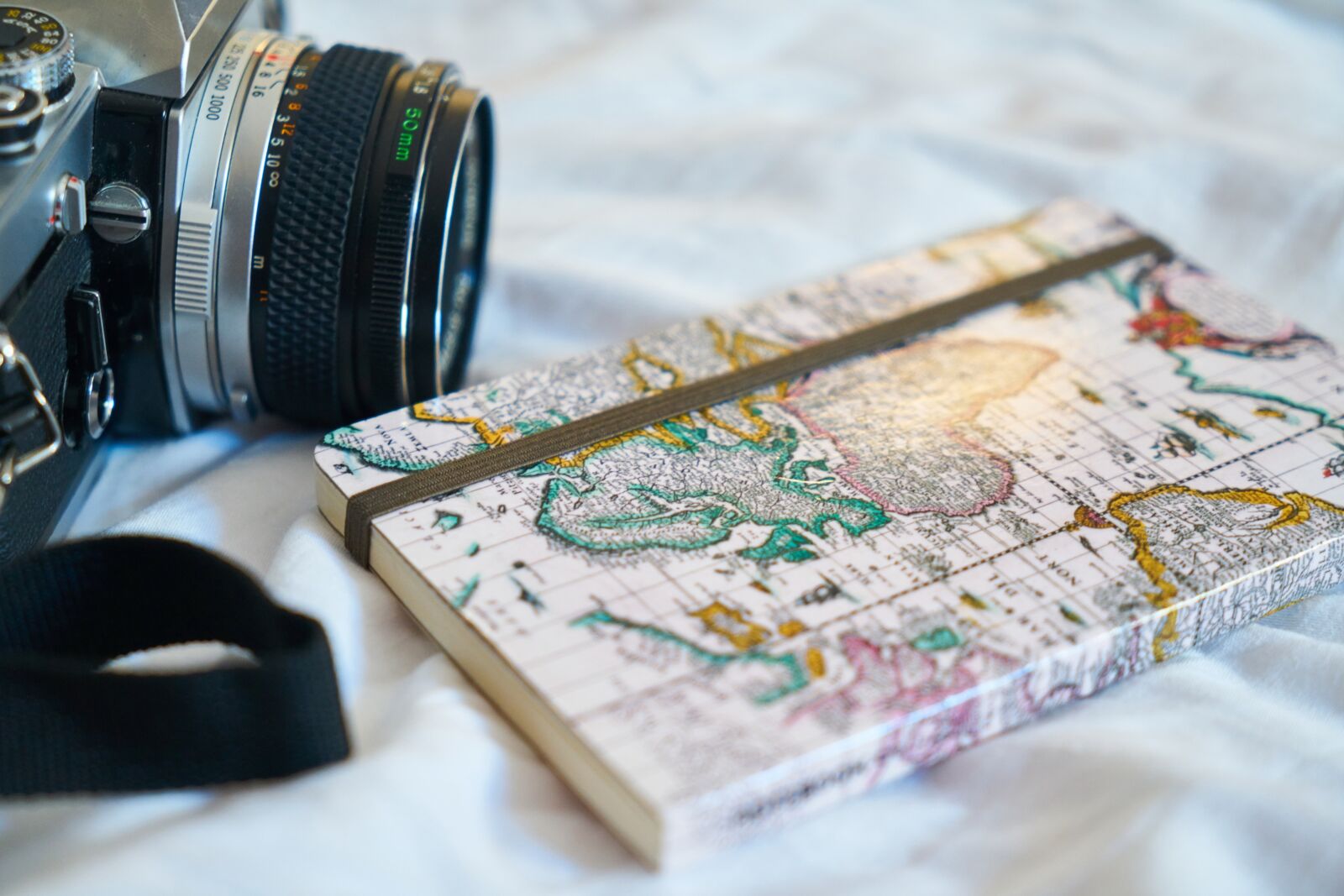 Sony a7R II sample photo. Old, notebook, map photography