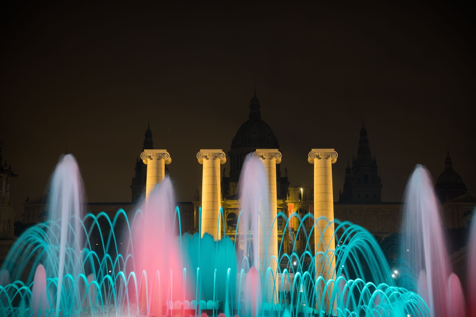 Sony a7 sample photo. Magic fountain, montjuic, source photography