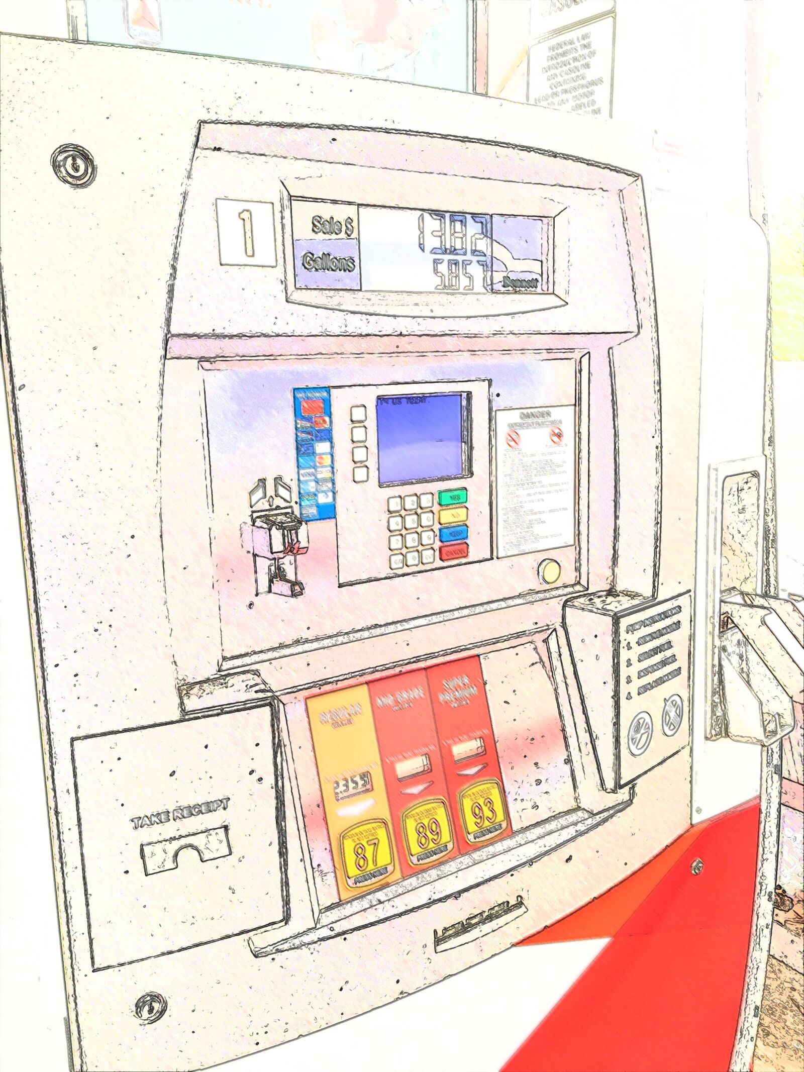 Apple iPhone 6 Plus sample photo. Gas pump, gas station photography