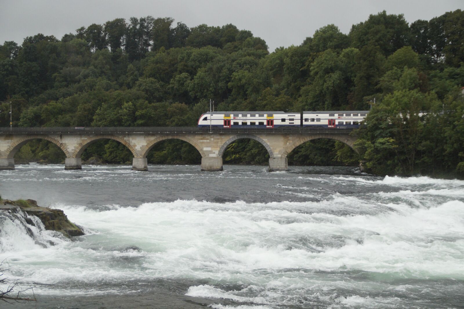 Sony SLT-A58 sample photo. Rhine falls, rhine, bridge photography
