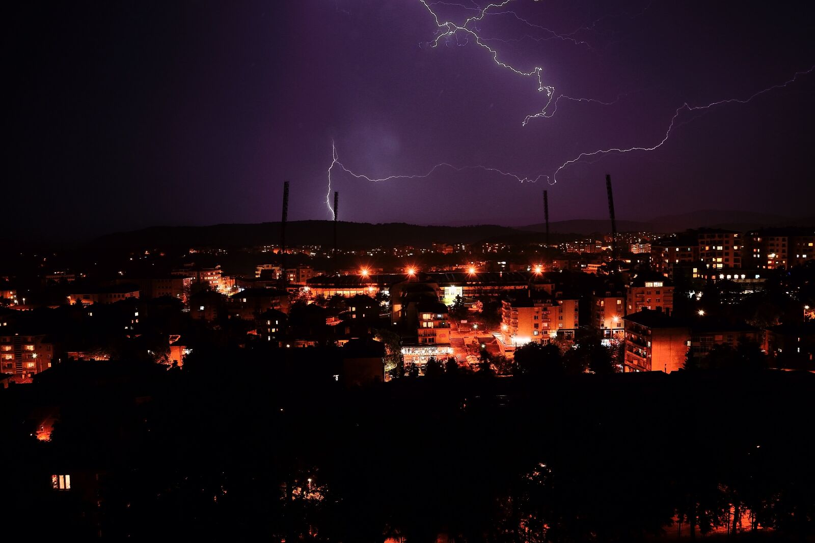 Nikon D3300 sample photo. Lightning, night, storm photography