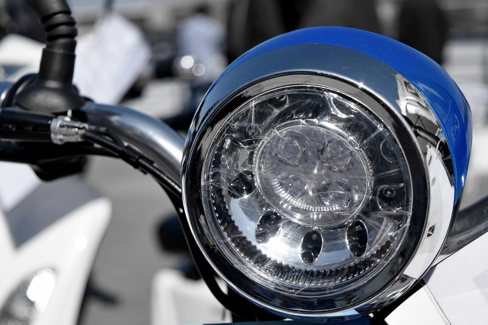 Nikon D5500 sample photo. Chrome, headlight, steering wheel photography