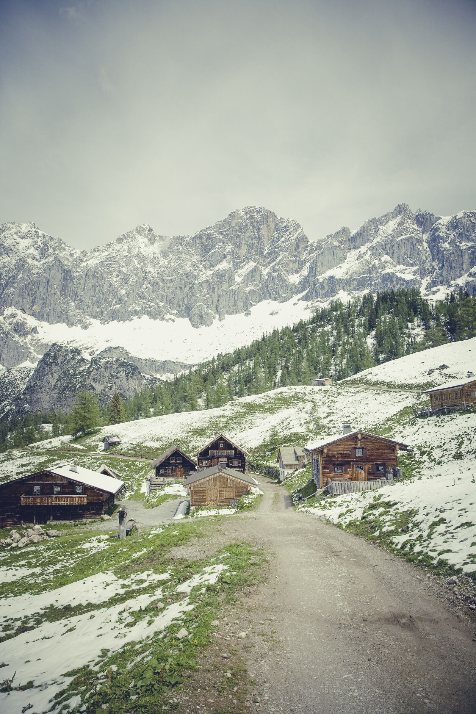 Canon EOS 5D + Canon EF 24-105mm F4L IS USM sample photo. Snow, road, landscape, mountains photography