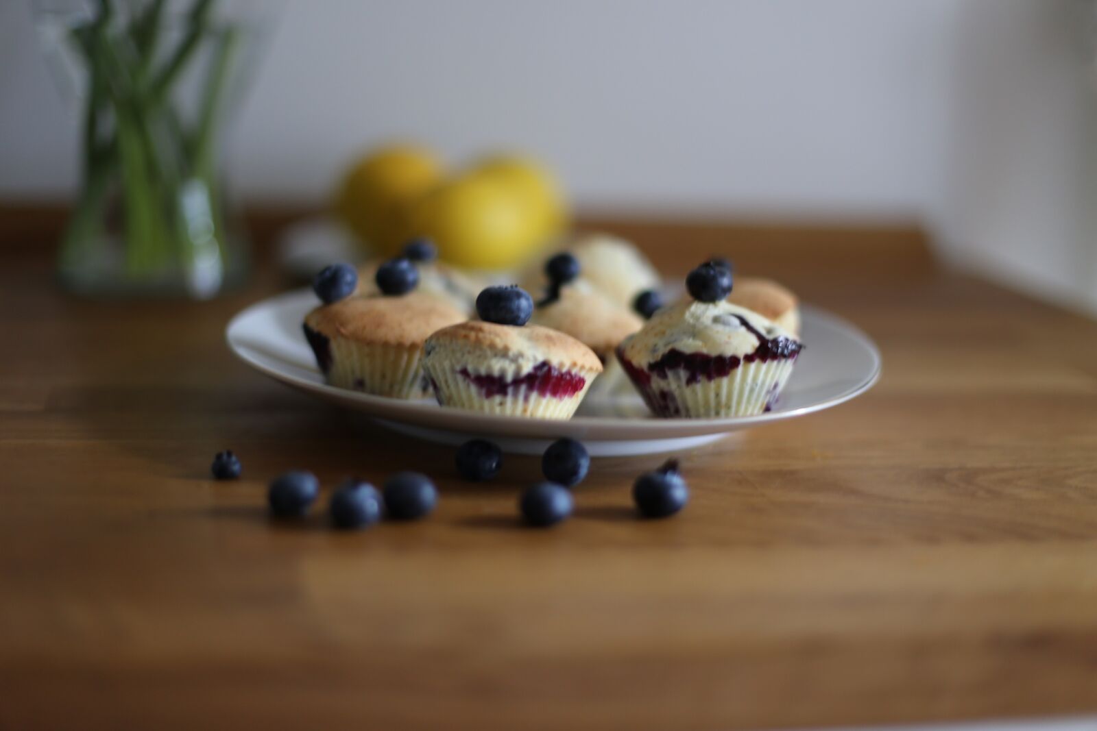 Canon EOS 6D + Canon EF 50mm F1.4 USM sample photo. Blueberries, blueberry, blueberry, muffins photography