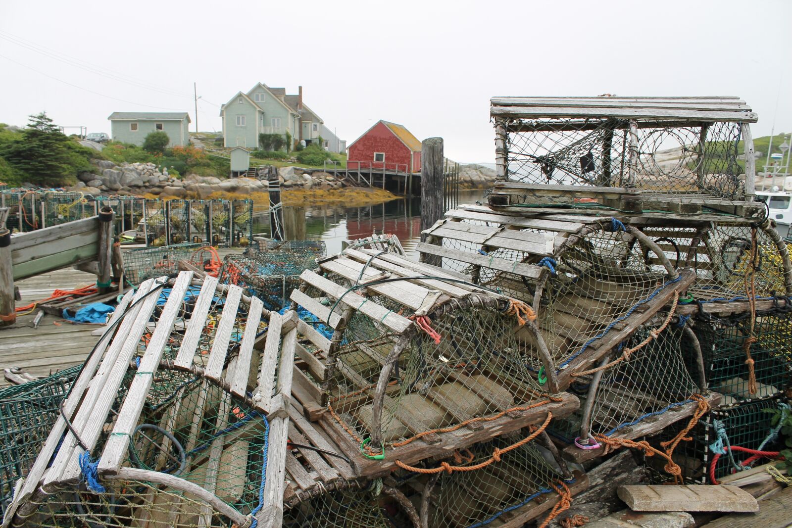 Canon EOS 1100D (EOS Rebel T3 / EOS Kiss X50) sample photo. Peggy's cove, lobster traps photography