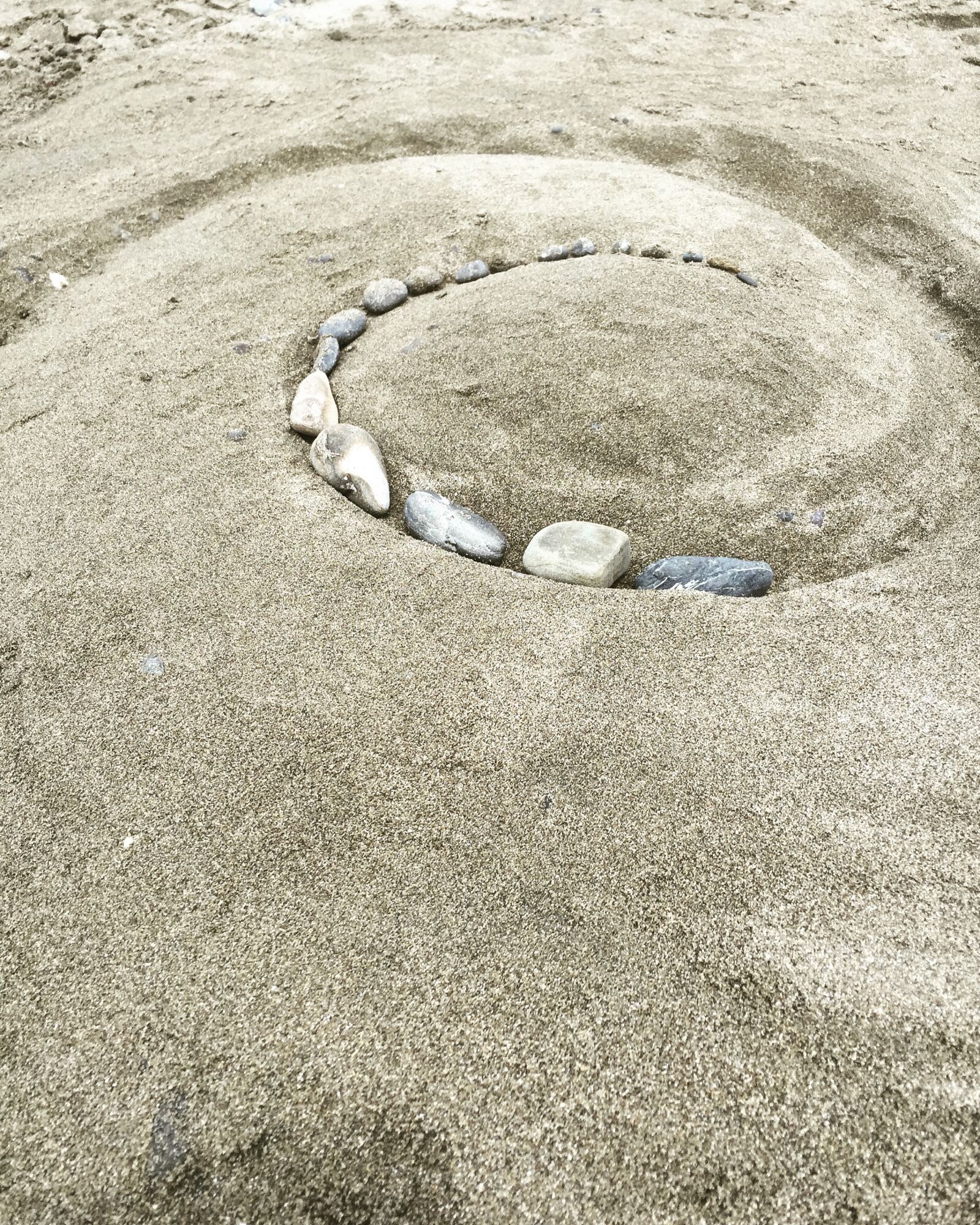Apple iPhone 6 sample photo. Sandcastle, koru, shells photography
