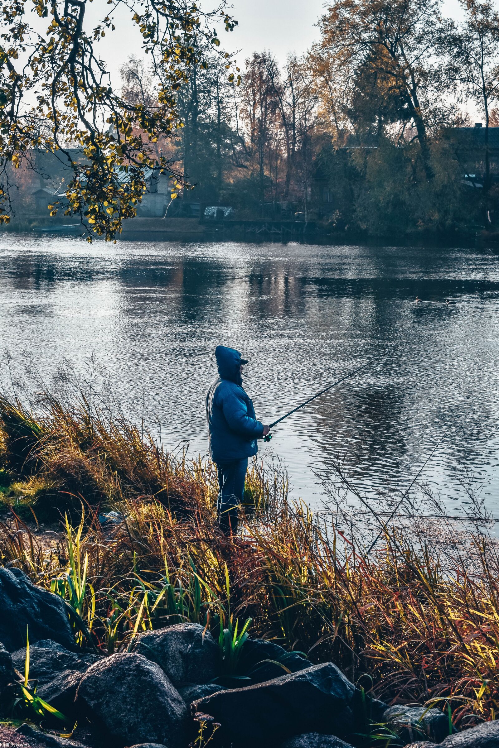 Nikon D3400 sample photo. Fisherman, river, fishing photography