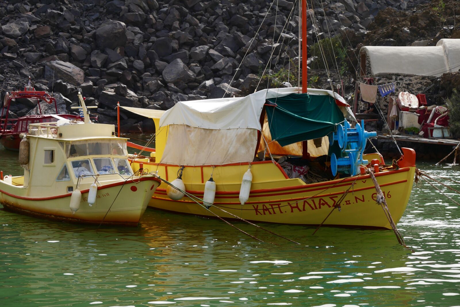 Panasonic Lumix DMC-G7 sample photo. Fishing, fishing boat, greece photography