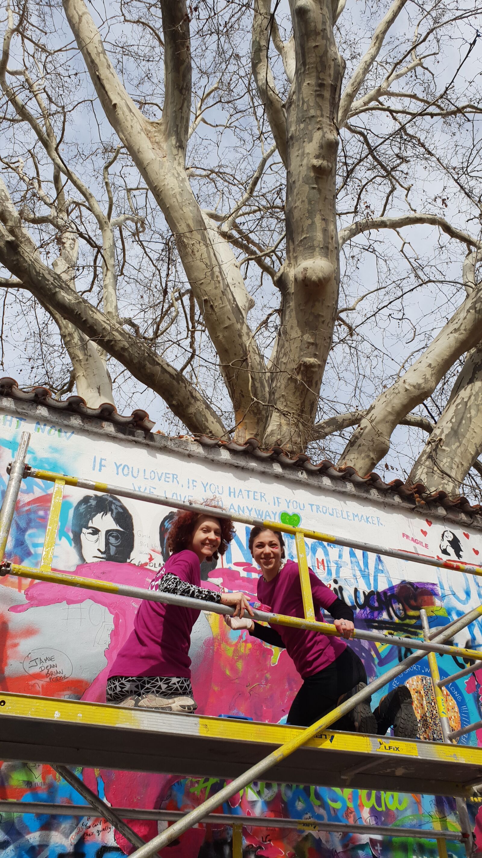Samsung Galaxy S9 sample photo. Lennon wall, street art photography