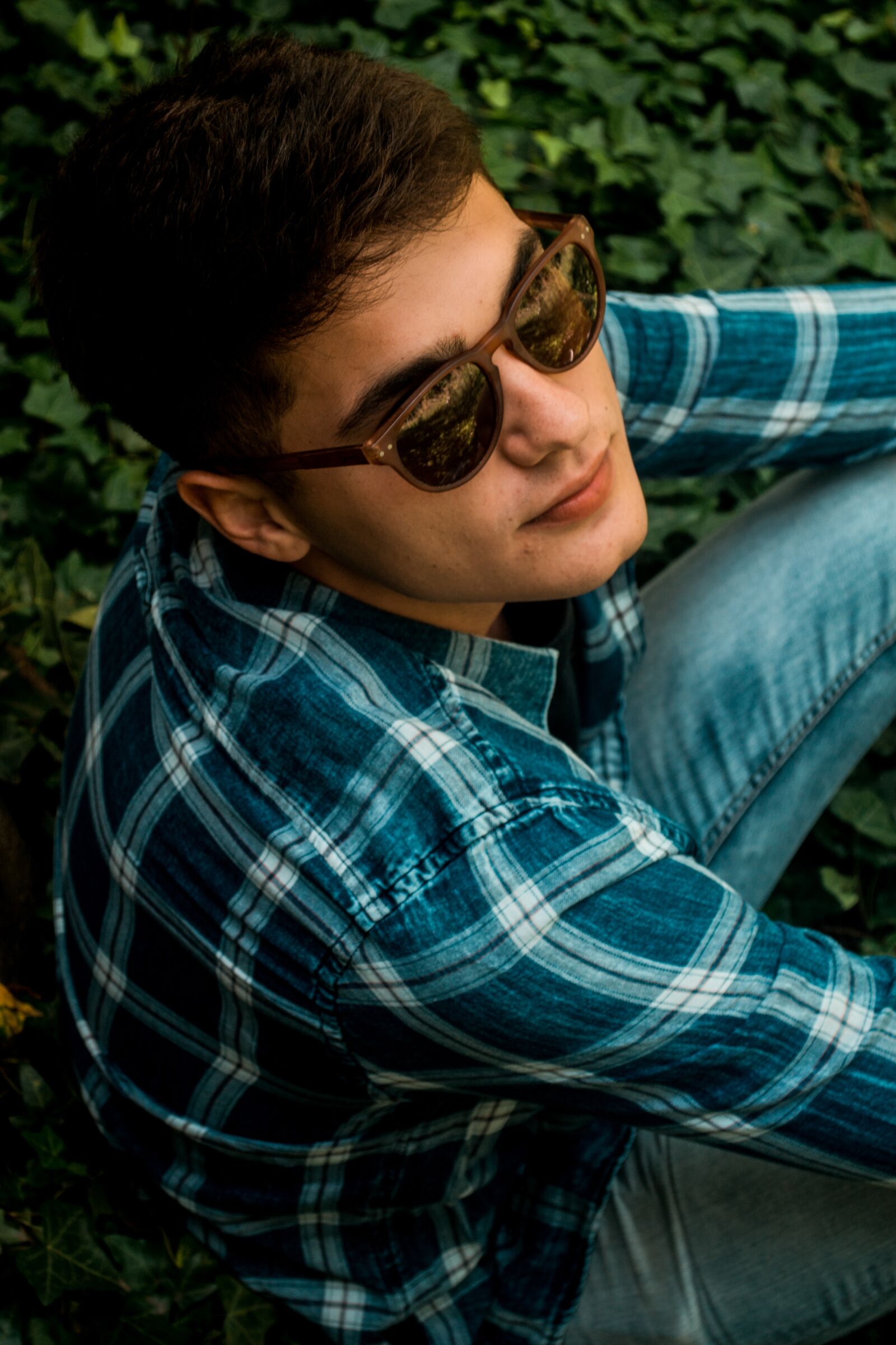 Nikon D3100 sample photo. Boy, portrait, green photography