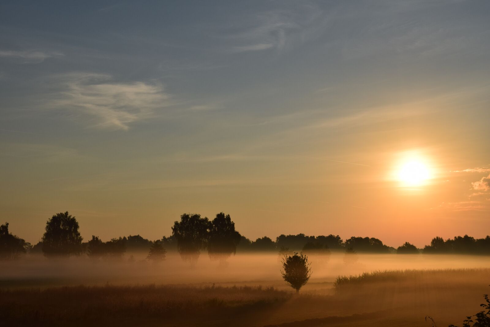 Nikon D3300 sample photo. Sunrise, morning mist, haze photography