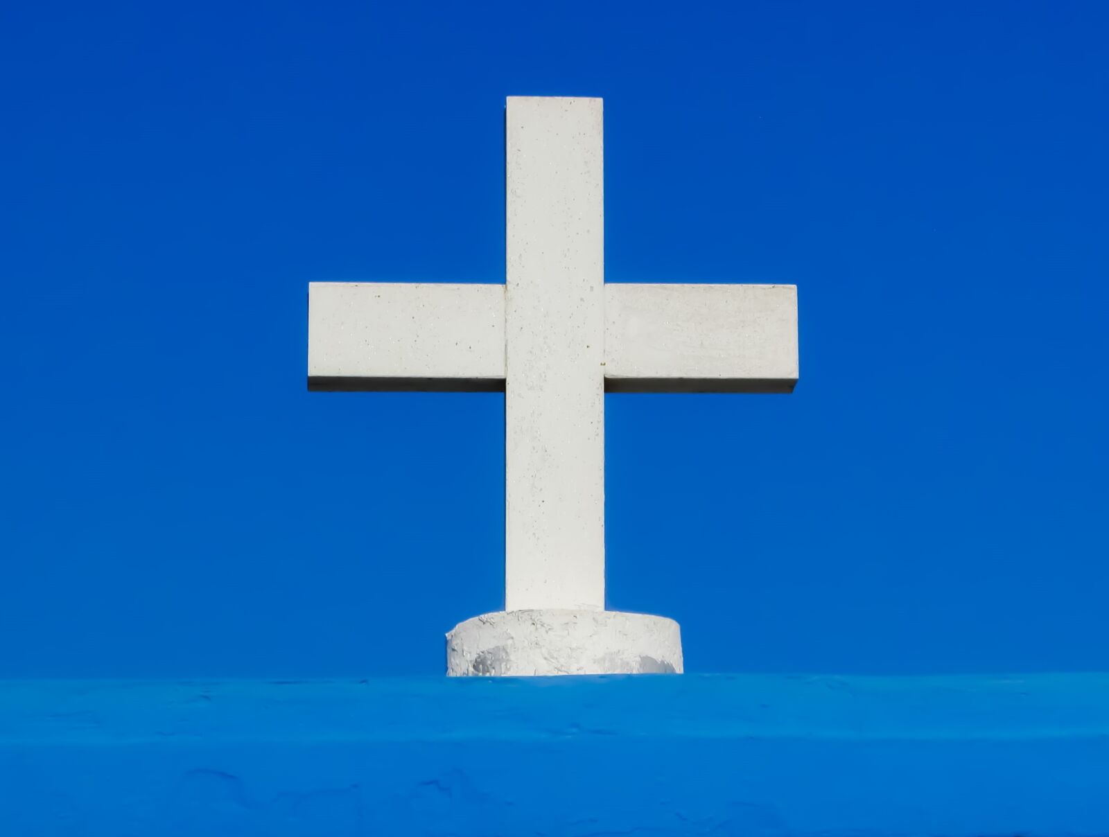Canon PowerShot SX400 IS sample photo. Cross, white, blue photography