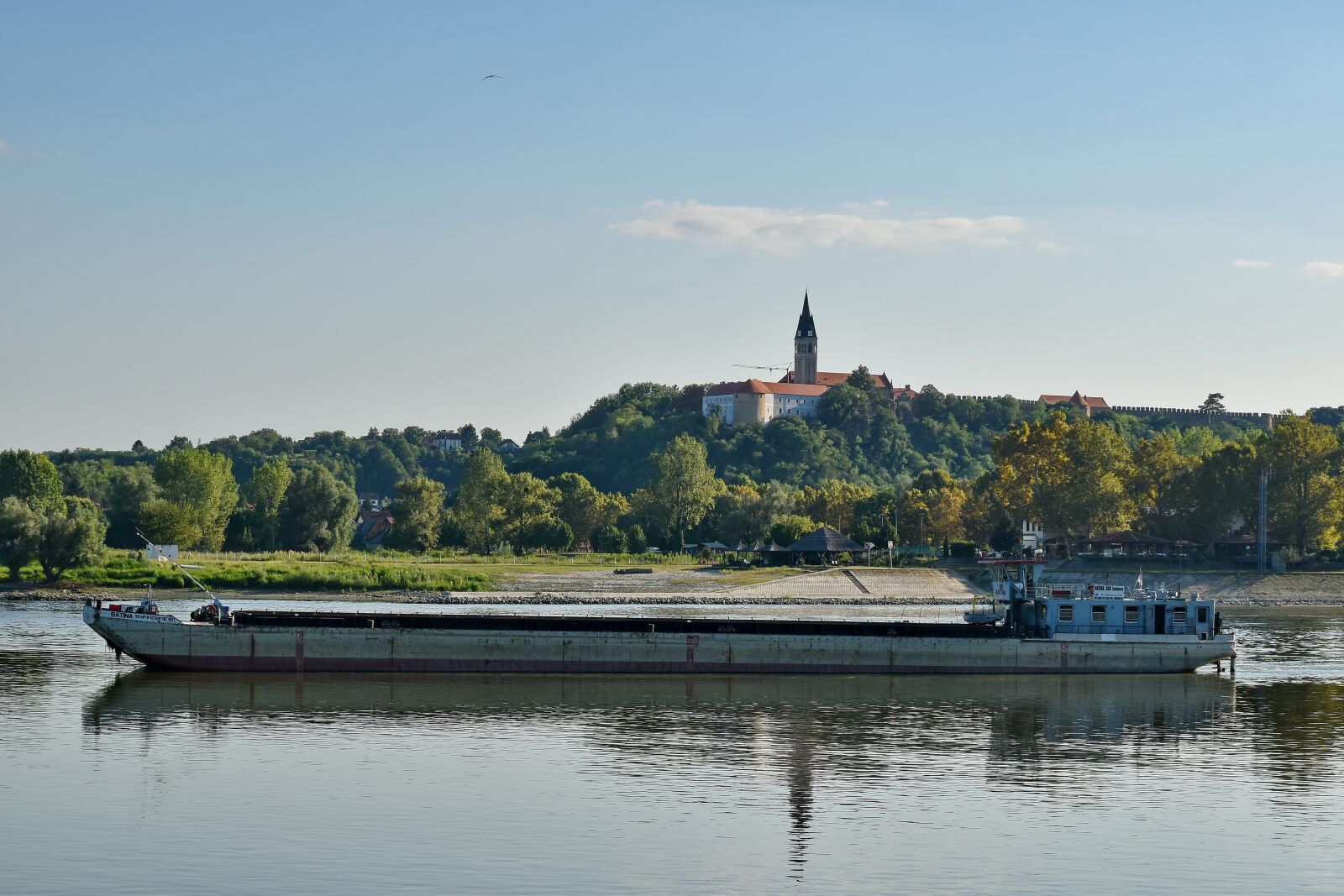 Nikon D5500 sample photo. Barge, castle, landscape, river photography
