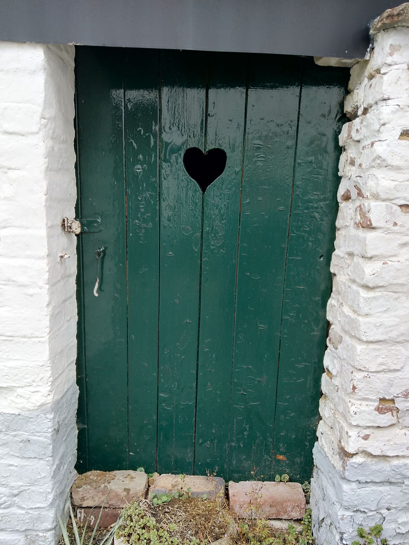 HMD Global Nokia 7 plus sample photo. Door with heart, green photography