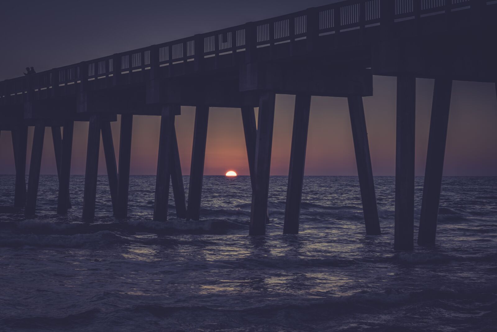 Nikon D500 sample photo. Sunset, pier, water photography