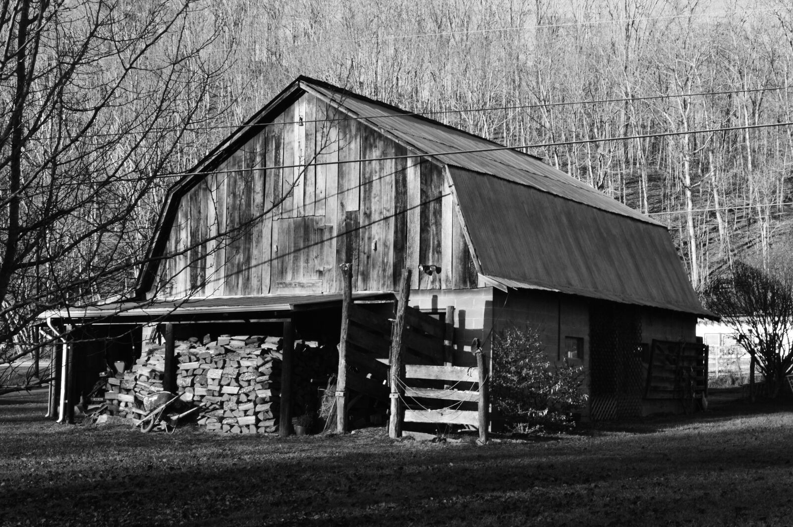 Nikon D3200 sample photo. Barn, black, and, white photography