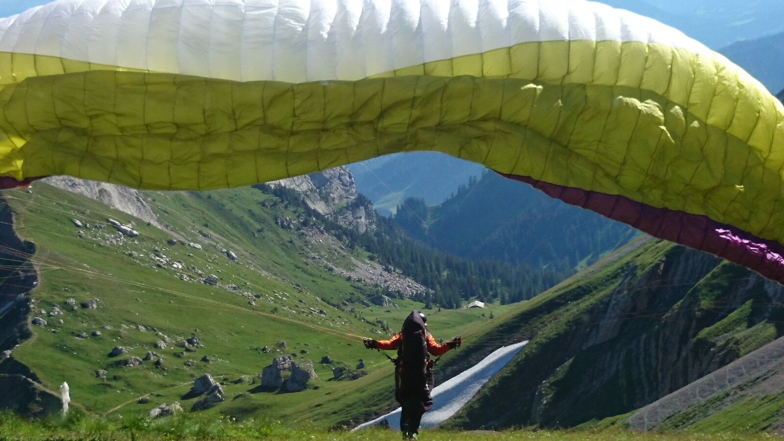 Sony Xperia Z1 Compact sample photo. Skydiver, start, mountains photography