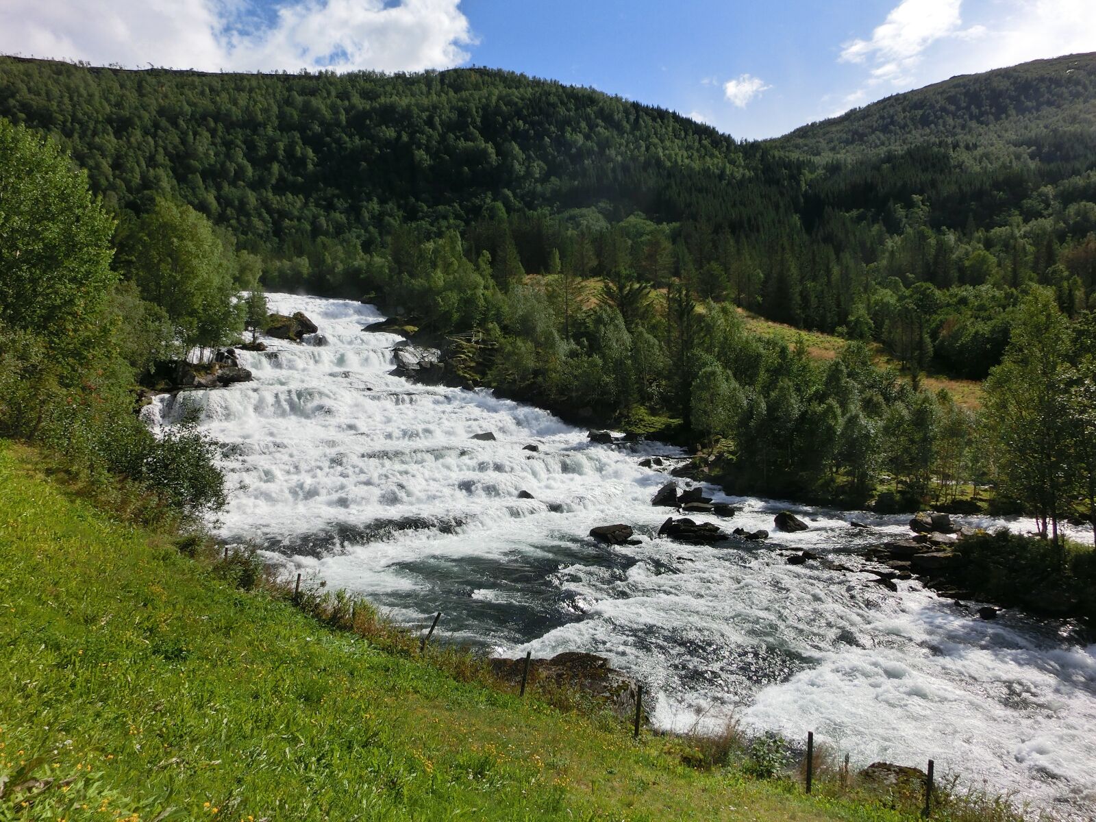 CASIO EX-ZR200 sample photo. Waterfall, norway, rock photography