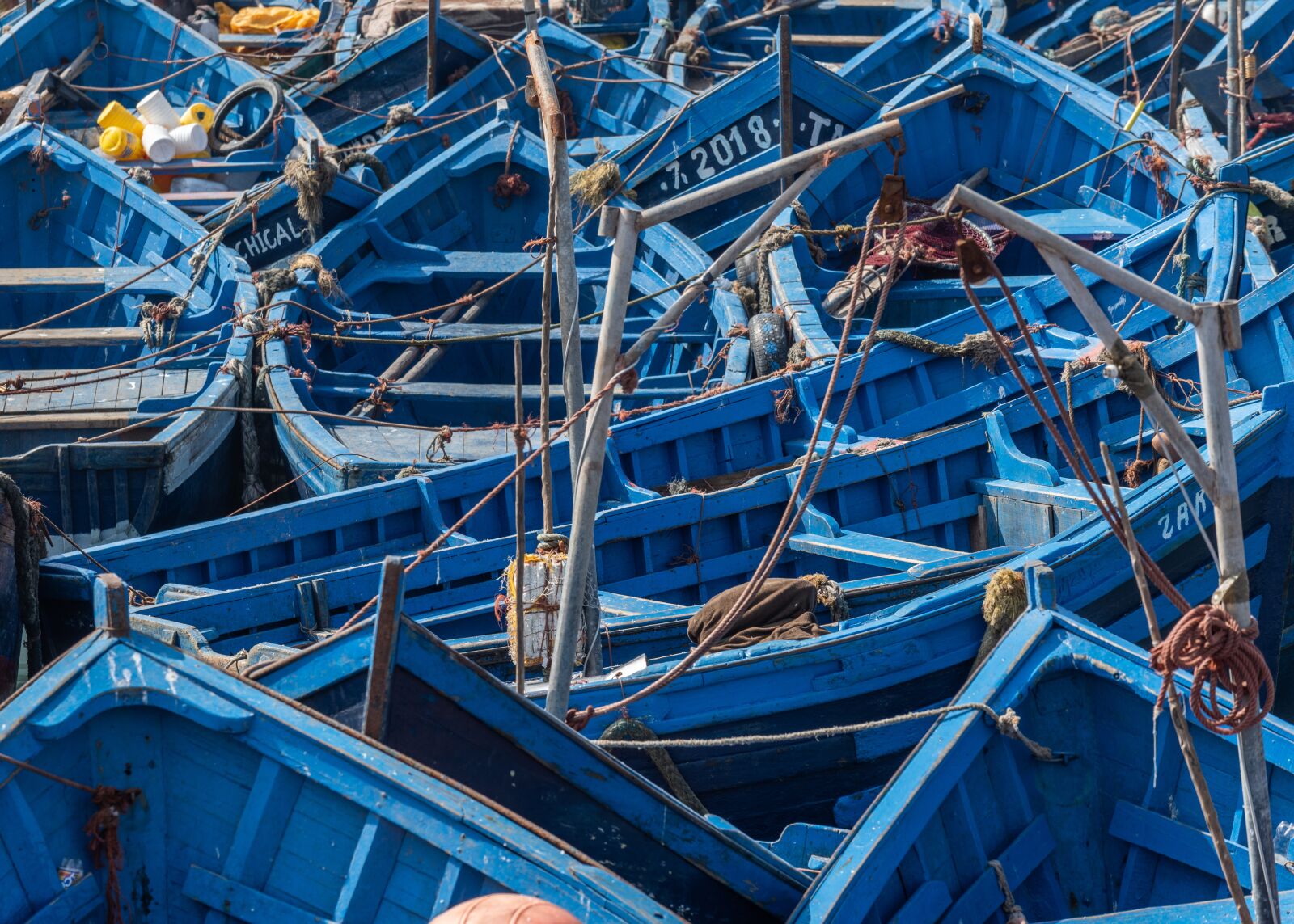Nikon D810 sample photo. Boats, blue, harbour photography