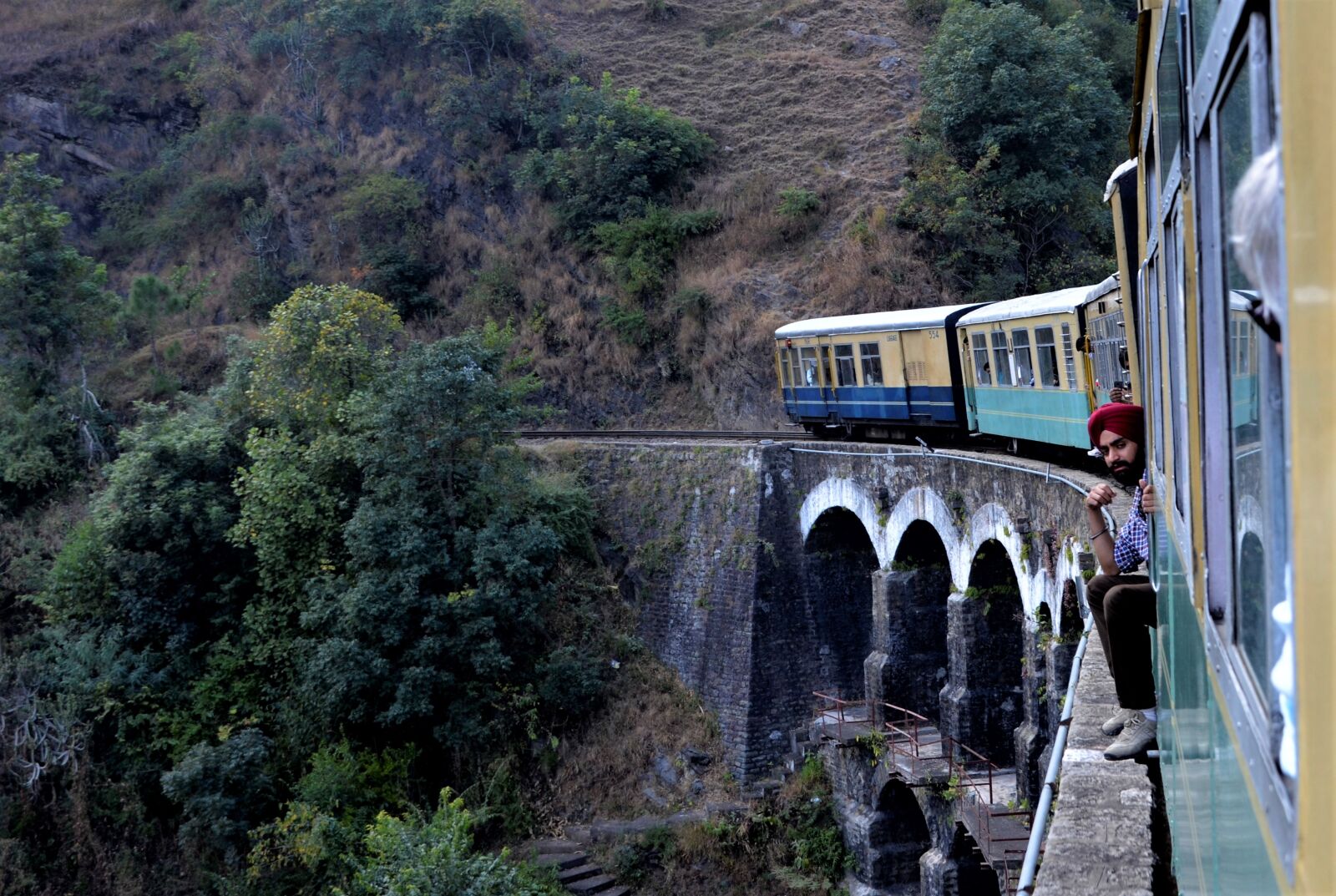 Nikon D5100 sample photo. Train, viaduct, shimla photography