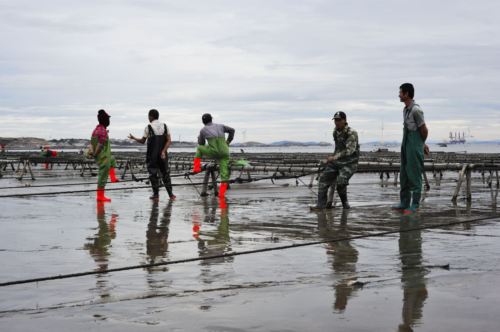 Nikon D700 sample photo. Fishermen, catching the sea photography