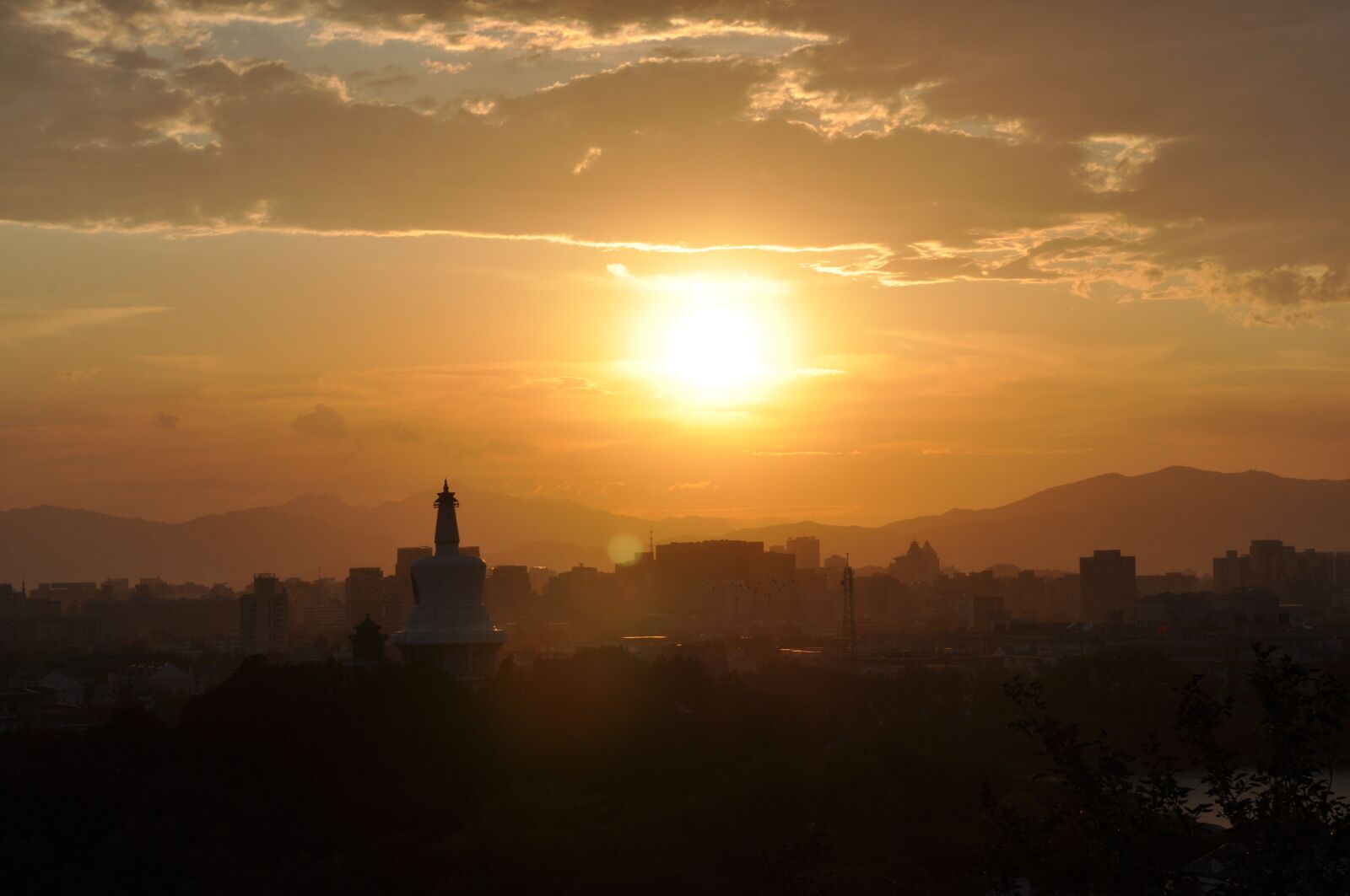 Nikon D90 sample photo. Sunset, jing shan, beijing photography